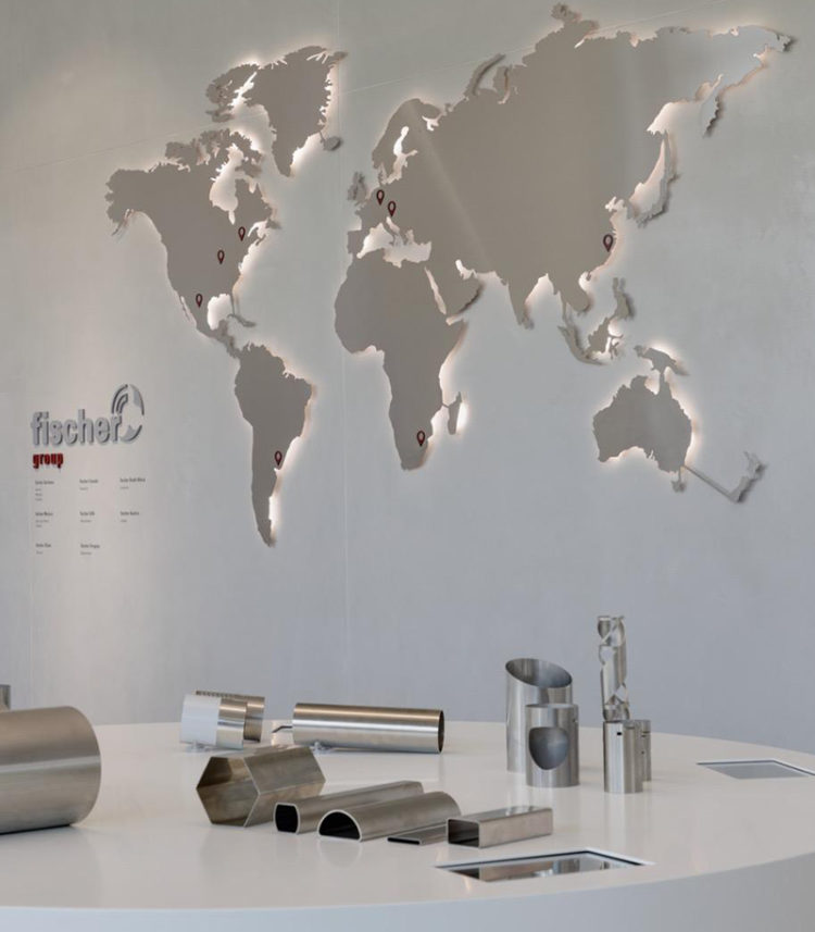 Edelstahl Weltkarte 2 Edelstahl Weltkarte – Bild 2