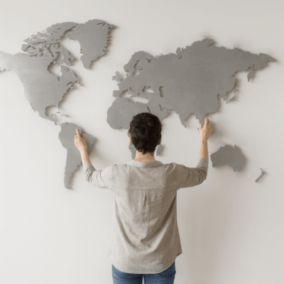 weltkarte aufhängen