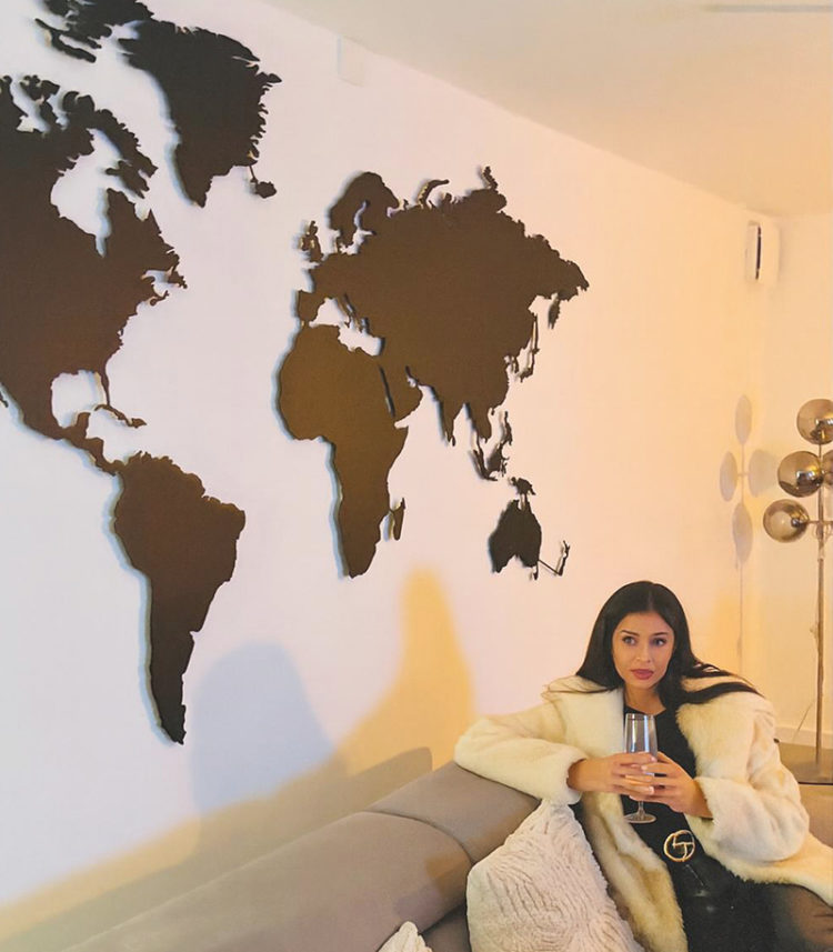 Stahl Weltkarte 2 Stahl Weltkarte – Bild 2